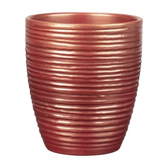 Cache-pot en céramique, orchidée rouge magique, 14 cm