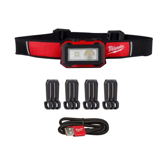 Lampe frontale magnétique rechargable USB, 450 lumens