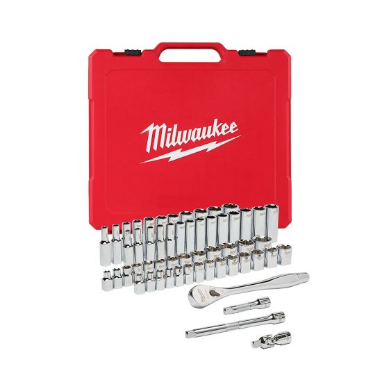 Ensemble de clés à cliquet et de douilles à prise de 3/8 po, SAE et métrique, 56 mcx