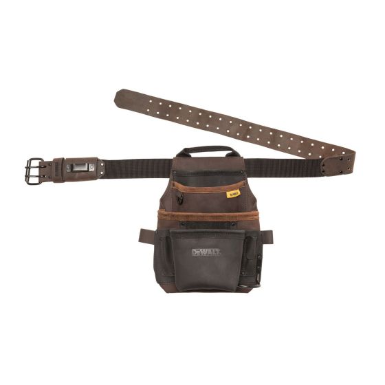 Pochette en cuir avec ceinture, 12 poches