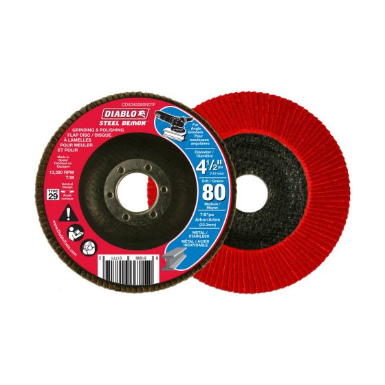 Flap Disc for Grinding and Polishing Metal - Gr. 80 - 4 1/2"