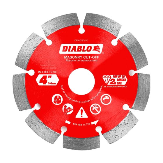 Diamond Segmented Rim Cut-Off Disc for Masonry - 4"