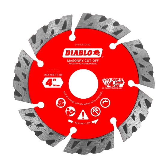Diamond Segmented Turbo Cut-Off Disc for Masonry - 4"