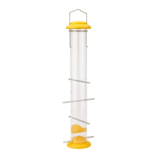 Bird Feeder - for Goldfinches and Roselins - Yellow