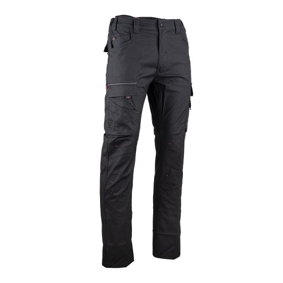 Trousers - Basalte - in Stretch Canvas Fabric - Size 30 - Black