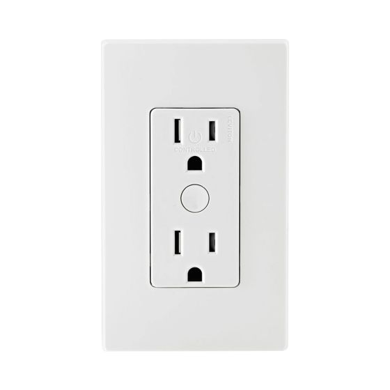 Smart Double Socket Tamper – Wi Fi – White – 15 A