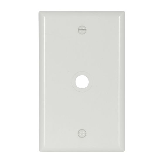 Wallplate Phone/Coax - Plastic - White