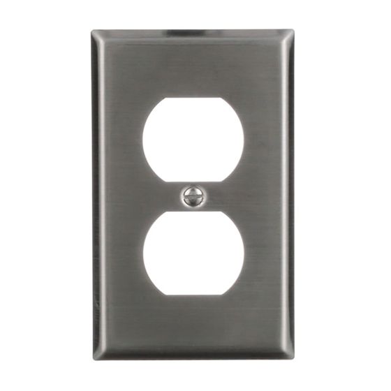Wallplate Duplex - Stainless Steel - Metallic