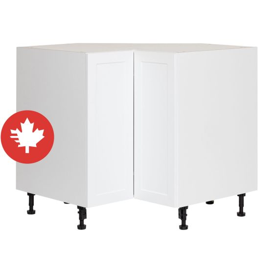 Base Cabinet Corner 2 Doors - Shaker - White - 36" x 34 3/4" x 24"