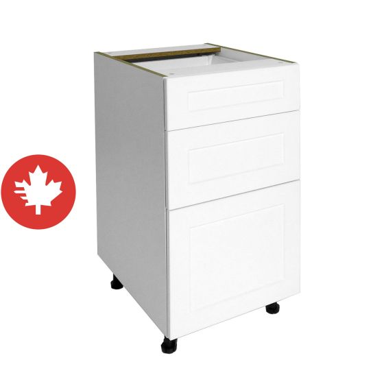 Base Cabinet 1 Door - Shaker - White - 18" x 34 3/4" x 24"