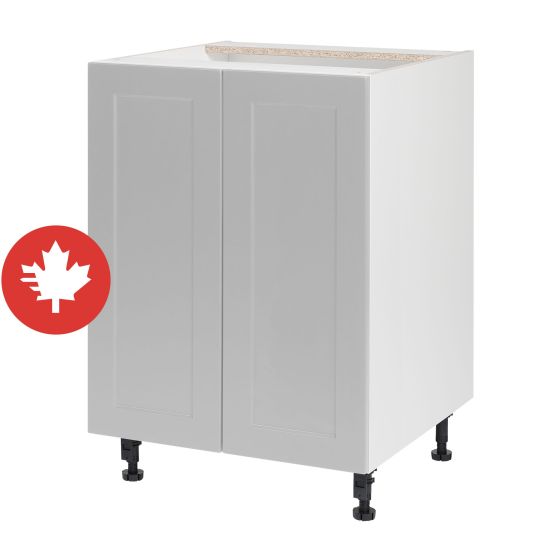 Base Cabinet 2 Doors - Shaker - Grey - 24" x 34 3/4" x 24"