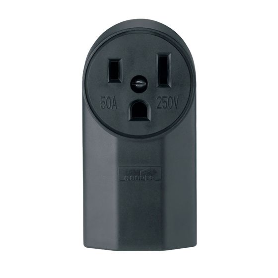Receptacle Surface Mount - Black - NEMA 6-50R - NEMA 6-50R - 50 A/250 V