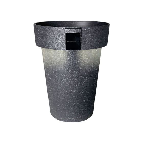 Jardinière solaire pour l'extérieur, gris, 18"