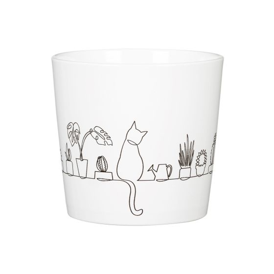 Pot Cover, Catview, Inside, Ceramic, 13 cm