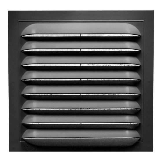 Évent de pignon, standard, noir, 15" x 15"