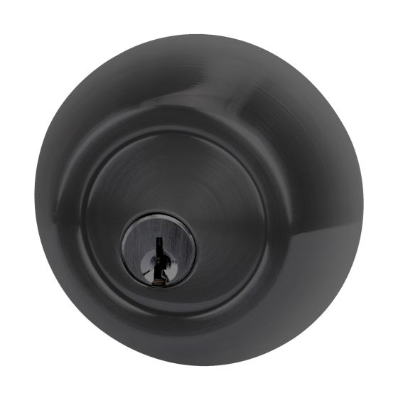 Pêne dormant rond, noir mat