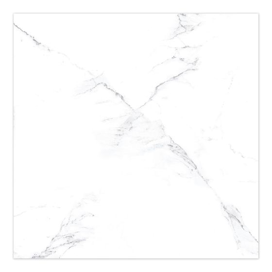 Tuile de porcelaine, plancher, Nebula, bianco, poli, 24" x 24"