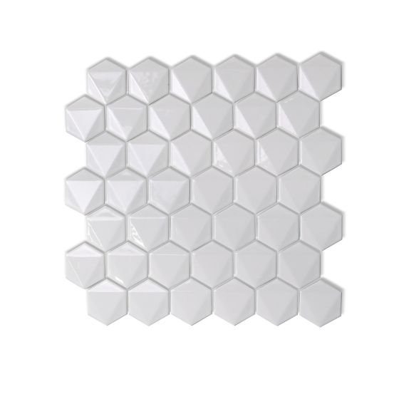 Tuile de céramique, mur, Fulton, neige, 12,9 " x 13"