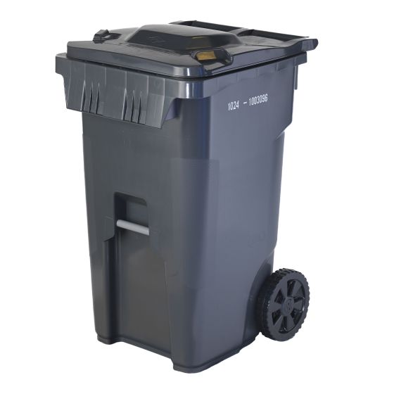 Bac sur roues à prise américaine, charbon, 240 l