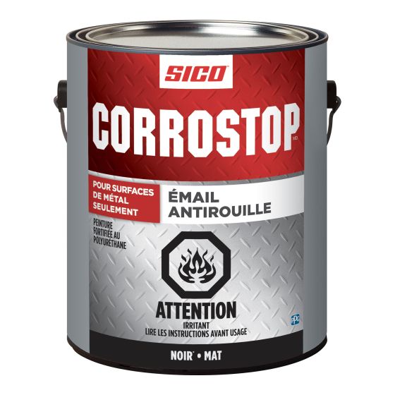 Anti-Rust Enamel - Corrostop - Black - Flat - 3.78 l