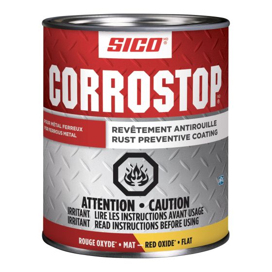 Anti-Rust Enamel - Corrostop - Red Oxyde - Flat - 946 ml
