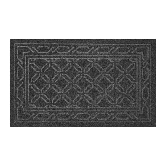 Tapis Gaufre, Patterson, graphite, 18" x 30"