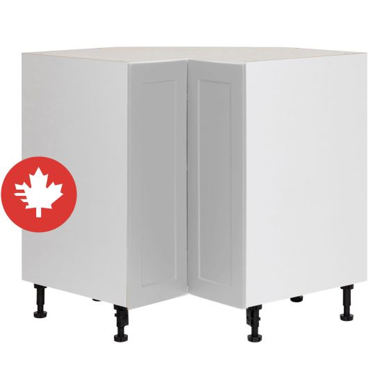 Base Cabinet Corner 2 Doors - Shaker - Grey - 33" x 34 3/4" x 24"