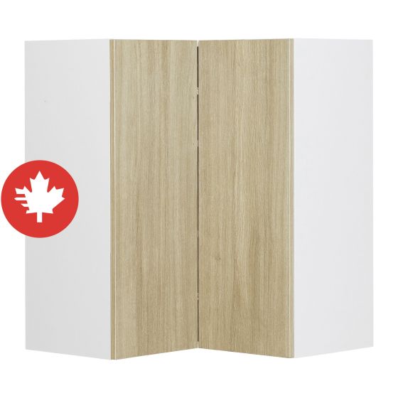 Caisson supérieur de coin 2 portes, Beauté Naturelle, bois, 24" x 30" x 12 1/2"