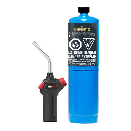 Ensemble torche utilitaire, flamme palmée