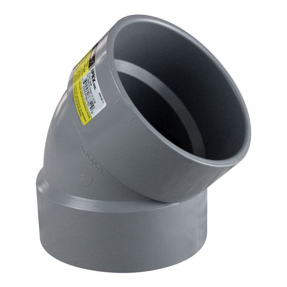 Coude 45°, FXF, RadonX, PVC, SGV, 4"