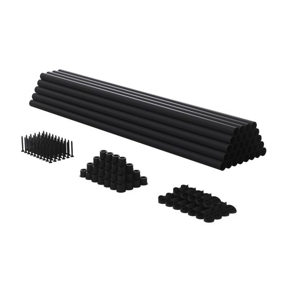 Balustre rond en fer, noir, 32", 30/pqt
