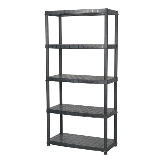 Étagère Deluxe, 5 tablettes, 36'' x 18'' x 73'', noir