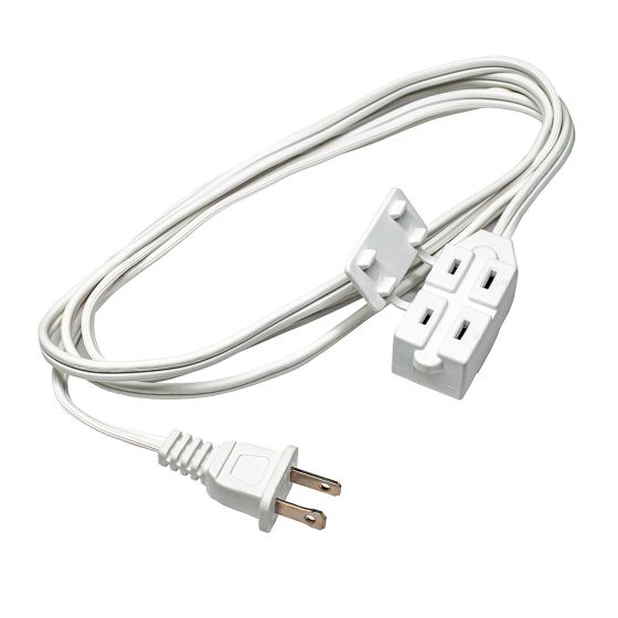 Indoor Extension Cord - 16/2 - 3 Outlets - SPT-2 - White - 2 m