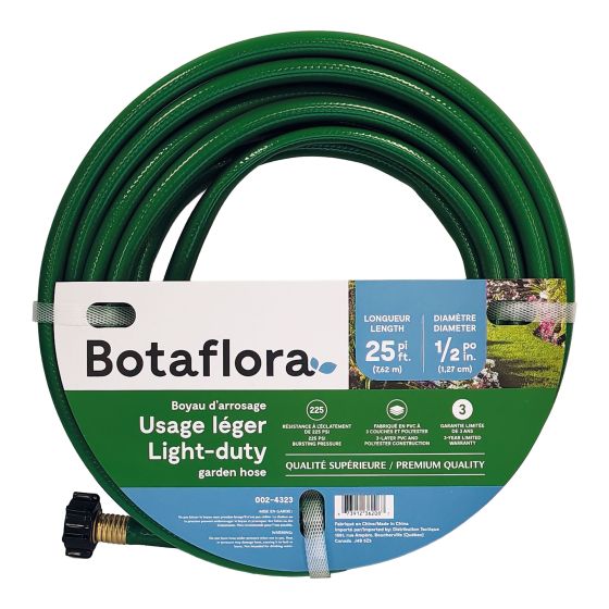 Boyau d’arrosage, usage léger, vert, 1/2" x 25’