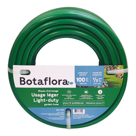 Boyau d’arrosage, usage léger, vert, 1/2" x 100’