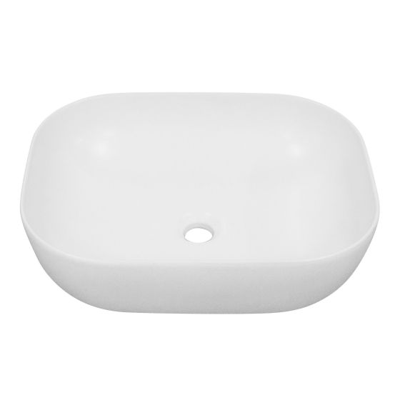 Lavabo, porcelaine, rectangulaire, blanc mat, 20'' x 16'' x 5 1/2''