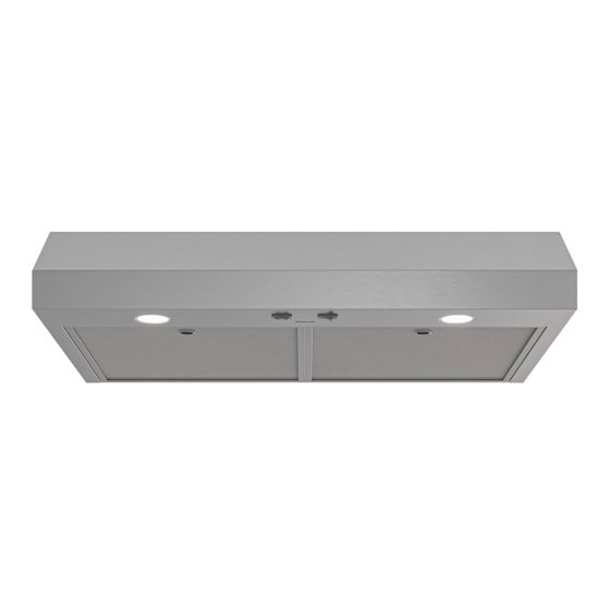 Hotte sous armoire, Glacier, 350, inox, 30"