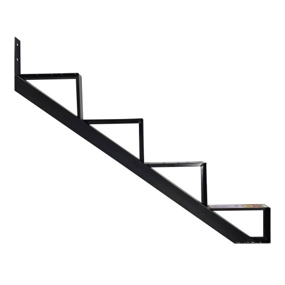 Aluminum Stair Stringer – 4 Steps – 11" Step Depth – Black Finish
