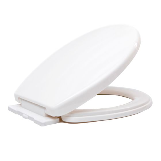 Siège de toilette, rond, blanc, 41 cm x 35 cm