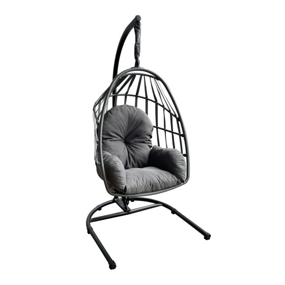 Chaise suspendue, pliable, gris