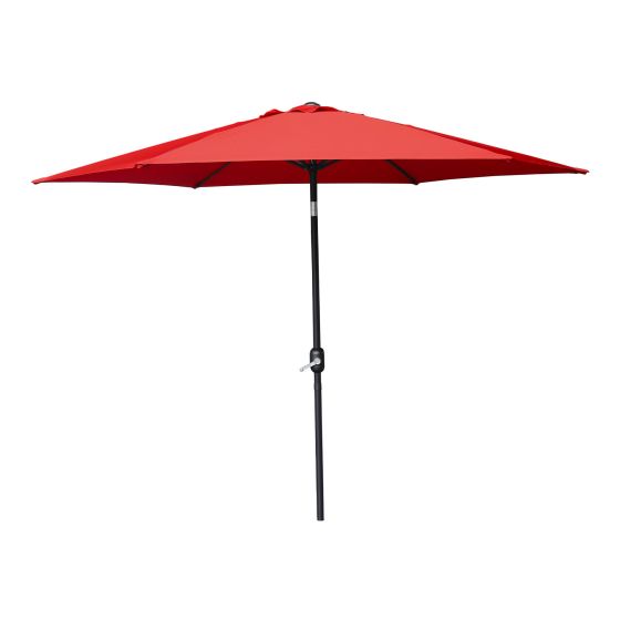 Parasol de marché, inclinable, rouge, 8' 10"