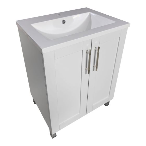 Meuble-lavabo Lagoa, 24", fini blanc