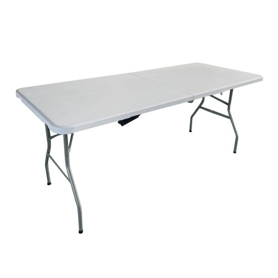 Table pliante, blanc, 6’