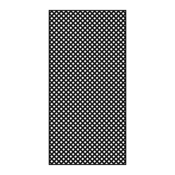 Lattice –Diamond - PVC – Black – 4’ x 8’