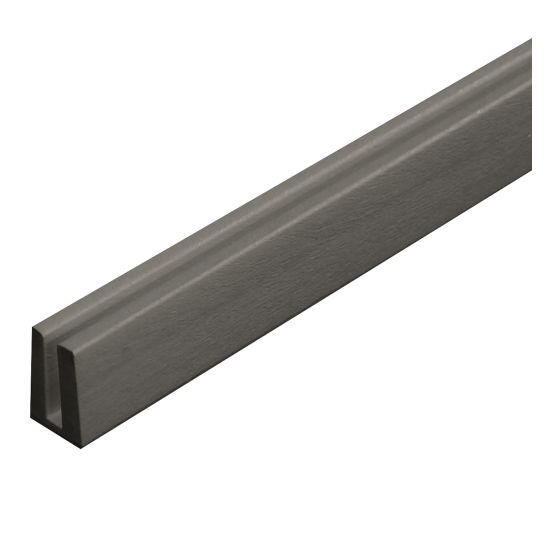 U-Channel Moulding for Lattice or Privacy Panels – PVC – Nantucket Grey – 8’