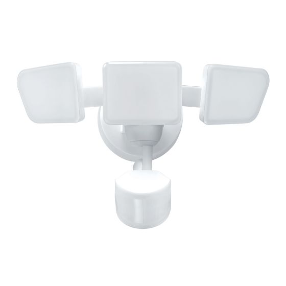Lumière de sécurité à détection de mouvement, DEL, 3 lumières, blanc