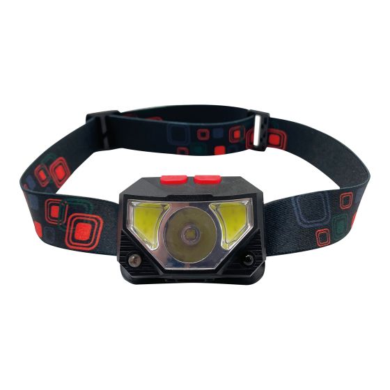 Lampe frontale DEL rechargeable, 150 lumens, noire