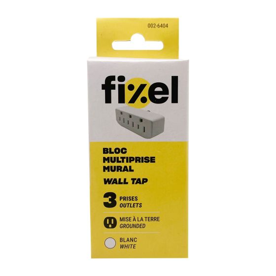 Wall Tap – 3 Outlets – 15A – White