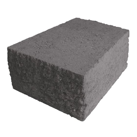 Rustico Wall Block - 4” x 7 1/2 ” x 5 3/4” - Charcoal Finish