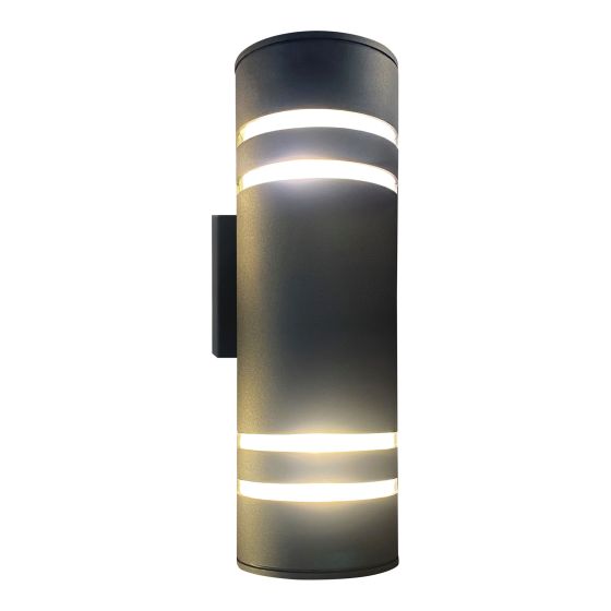 Outdoor Light Wall – Solvarra – Black - 12.99" x 4.33" x 5.11" – 2/pkg